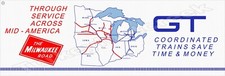 The Milwaukee Road GT Metal Sign 2 Sizes to Choose From