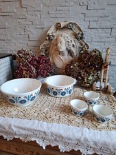 lot vaisselle porcelaine a feu  DIGOIN  SARREGUEMINES vintage saladier ramequin