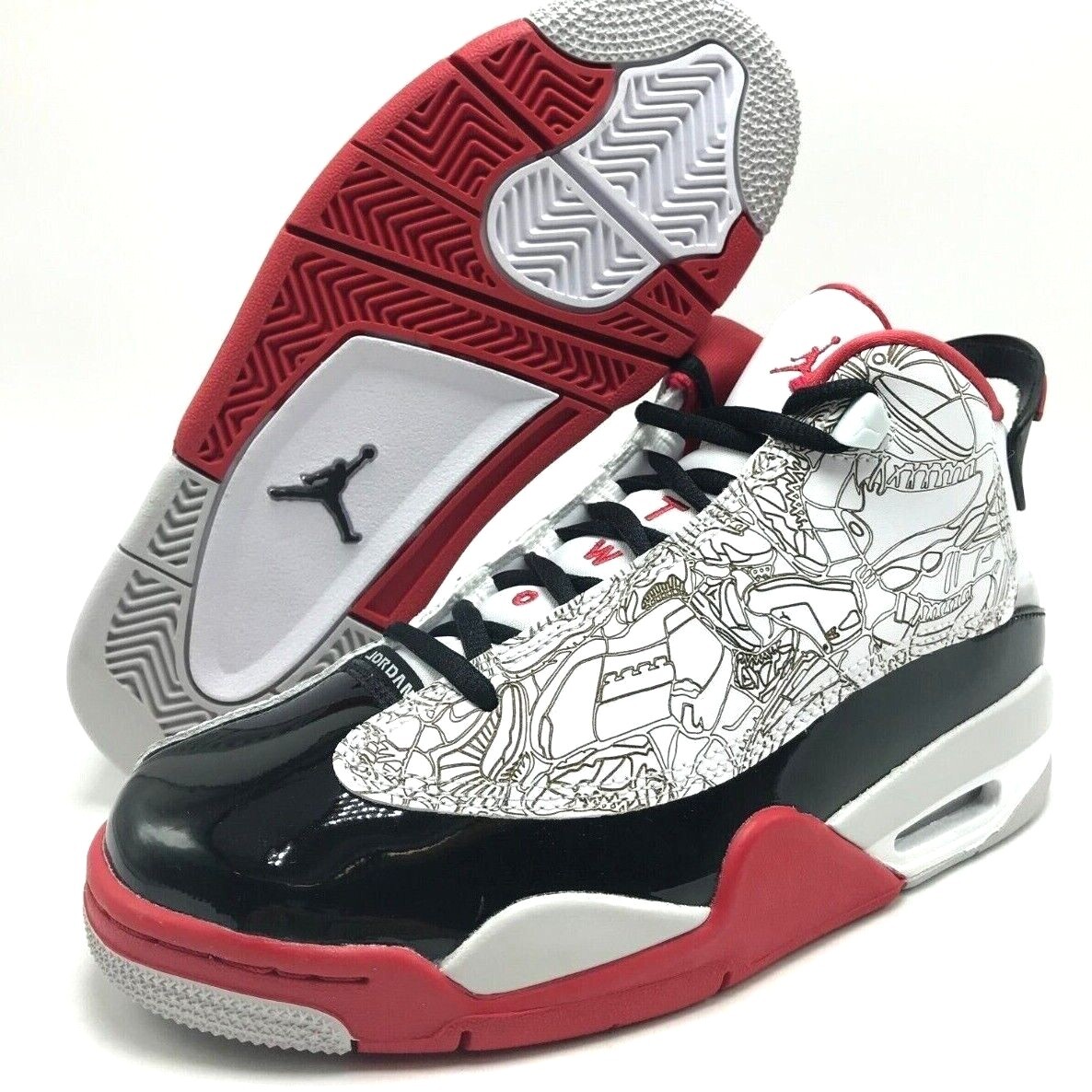 【新品】NIKE Air Jordan DubZeroUS9.5/27.5cm NEW* Youth Grade School NIKE AIR Jordan Dub Zero (GS) WHITE/RED