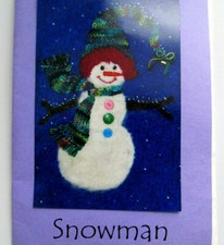 Embroidery Needlefelting Trimmings Snowman Kit Felted Knits New Embellishment