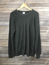 Columbia Men's Gray Ribbed Long Sleeve Pullover Sweater Sz XL