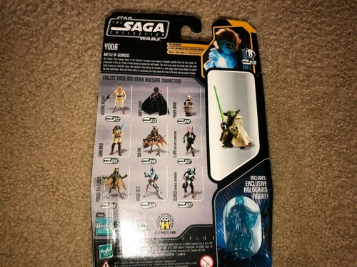 (1) STAR WARS THE SAGA COLLECTION AOTC EPISODE II YODA W/LIGHTSABER 019 NIP - Picture 2 of 3