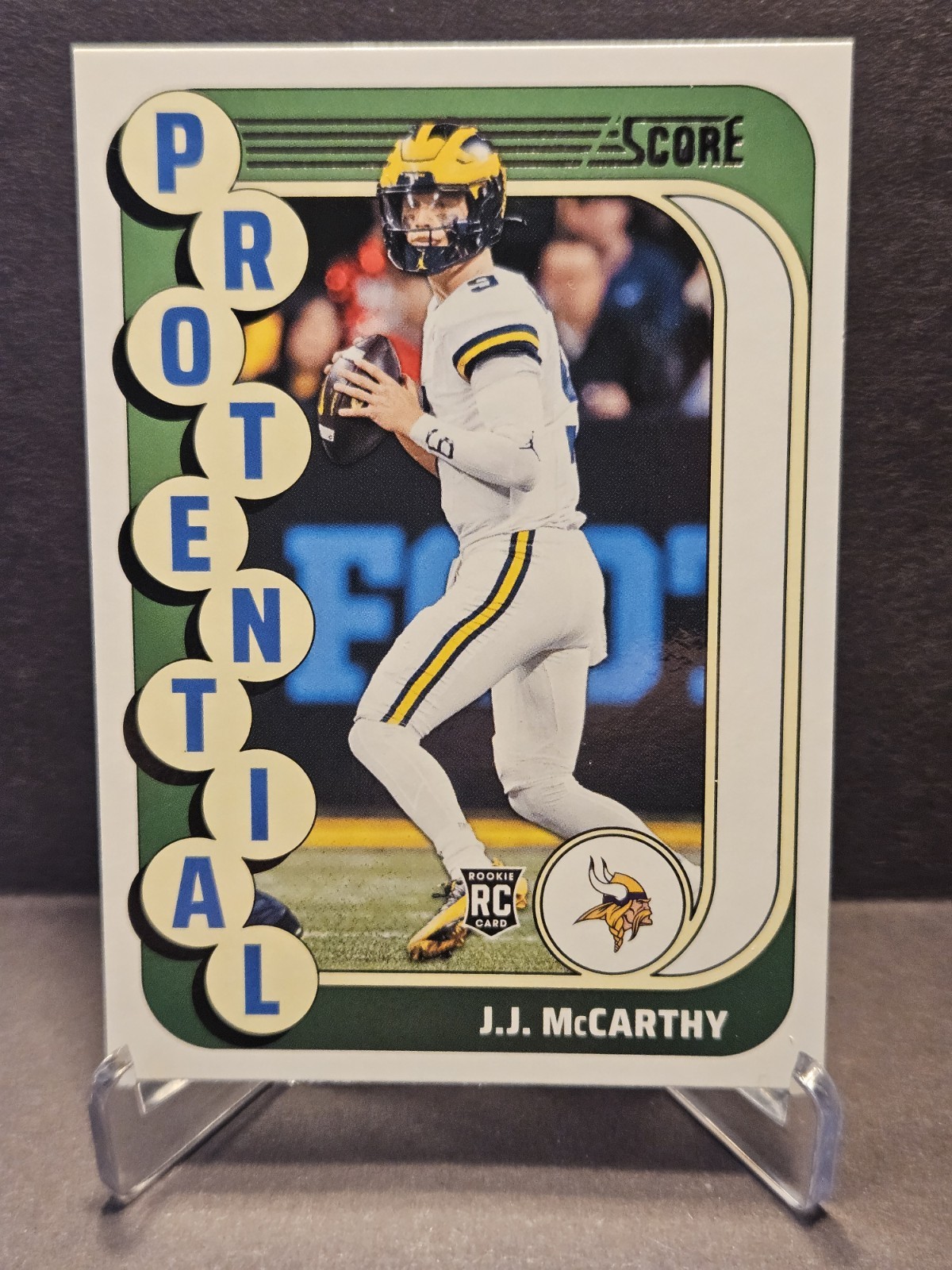 JJ McCarthy 2024 Score - Protential #10 Rookie RC Minnesota Vikings NFLFootball