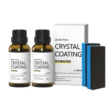  Crystal Coating for Car Plastic Parts, Crystal Coating Plastic Restorer, 2 Set