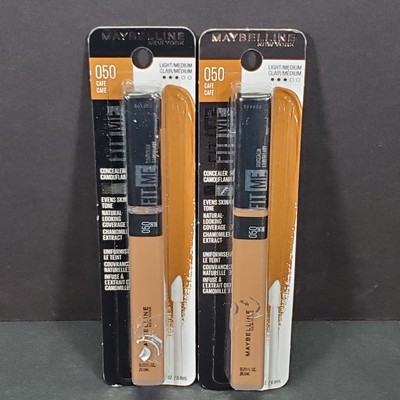 Maybelline New York Fit Me Concealer #050 CAFE Light/Medium 0.23 Fl Oz. NEW 2-PK