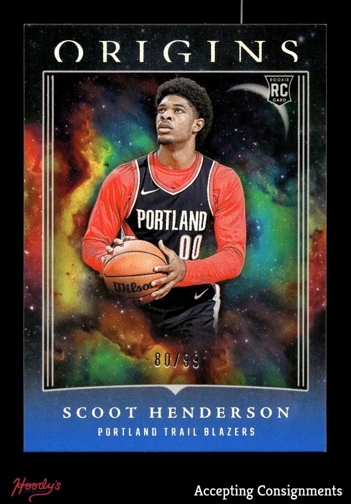 2023-24 Panini Origins Blue #17 Scoot Henderson RC ROOKIE 80/99 Trailblazers