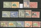 St Kitts-Nevis 1954-63 ½c-$4.80 ex. 2c SG 106a-119 ex 108 used (cat. £48) 'B'