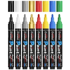 Acrylic Paint Markers Paint Pens - 8 Colors Permanent Markers Medium Tip, Wat