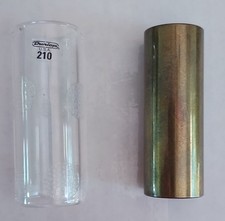 Dunlop Guitar Slides Set of 2 Brass 222/Pyrex Glass 210 Made in USA