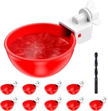 Chicken Waterer Cups 10 Pack Automatic DIY Chicken Water Bowl W/ 3/8'' Hole Saw