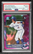 2022 Bowman Chrome Prospects Fuchsia Lava Refractor Martin Gimenez PSA 9 11gl