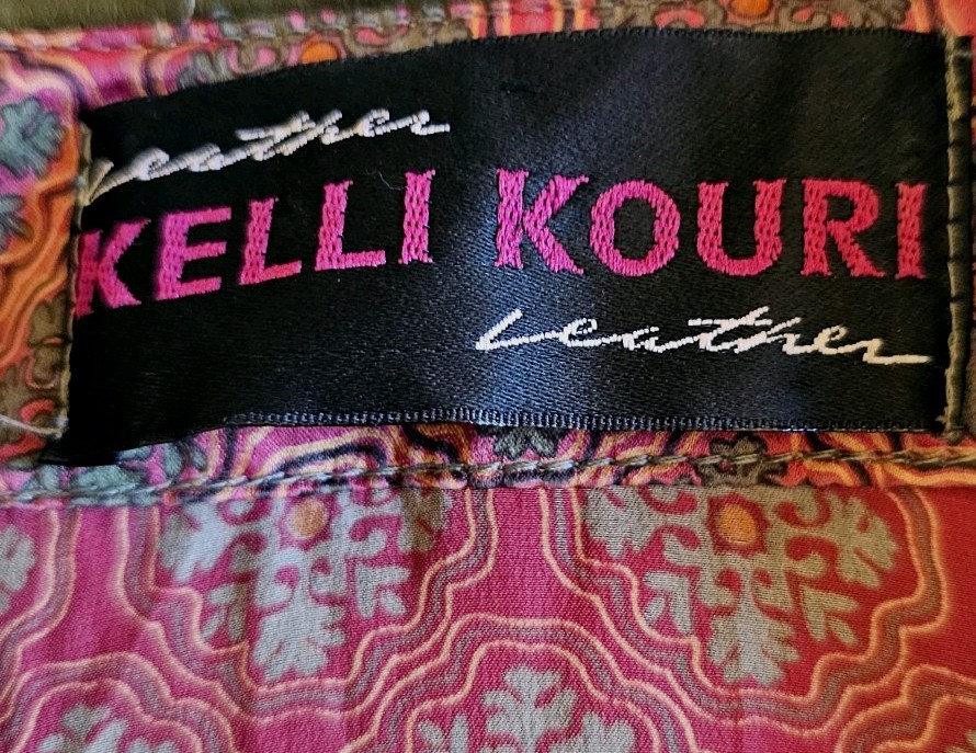 Gorgeous 1980s Silk/Leather Blouse By Boutique Designer Kelli Kouri View 2