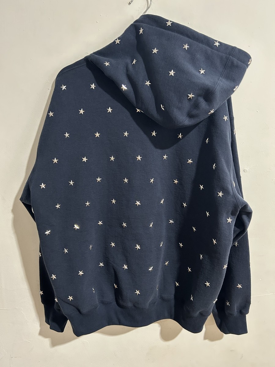 SUPREME STARS STUDDED HOODED SWEATSHIRT NAVY SIZE XL | eBay