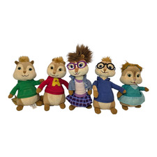 Ty Beanie Baby Set of 5-ALVIN, SIMON, ELEANOR, JEANETTE,THEODORE Chipmunks Plush