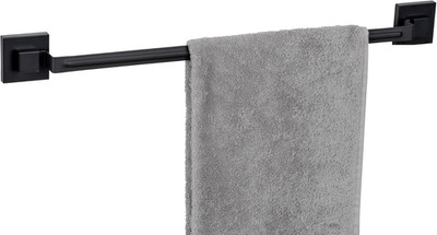 WENKO Badetuchstange Mod. Quadro Stilvolle Edelstahl Handtuchstange 60 Cm Unkomp