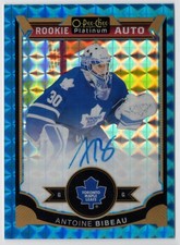 2015-16 O-Pee-Chee Platinum Rookie Autograph Blue Cubes Auto Antoine Bibeau #/35