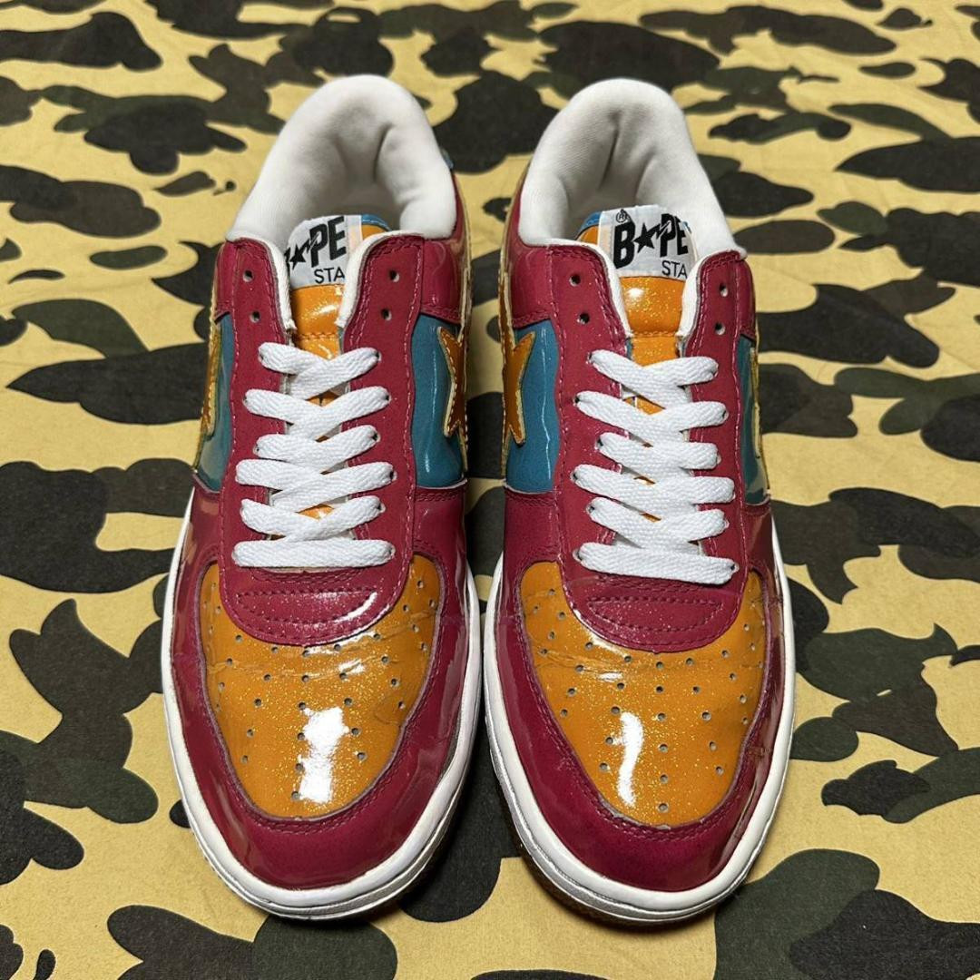 A Bathing Ape Bapesta Low Baby Milo Monster Glitter FS-001 without 