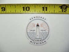 MICHIGAN NEWBERRY CRISP POINT LIGHTHOUSE SMALL STICKER DECAL TRAVEL STATE FUN