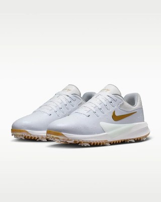 Nike Victory Pro 4 Golf White Metallic Gold IF4082-100 Men's Size