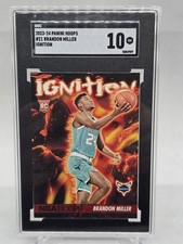 2023-24 Panini Hoops #21 Brandon Miller RC Ignition SGC Graded 10 GEM Hornets