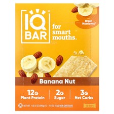 Plant Protein Bar, Banana Nut, 12 Bars, 1.6 oz 45 g Each