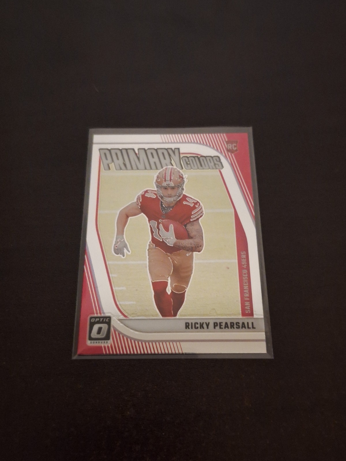 2024 Donruss Optic Football Primary Colors Ricky Pearsall Insert #11 RC 49ers