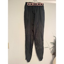 Vintage Nike Nylon Track Pants Womens Large Black Windbreaker Joggers F11102TSU