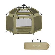 DREAM ON ME POP UP CHILDREN PLAYPEN FOR TODDLERS, MESH SIDES, TRAVEL BAG - GREEN