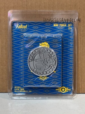 Fallout 3 4 76 !! Authentic Vault-Tec Poker Starter Set New Sealed !! Coin Cards