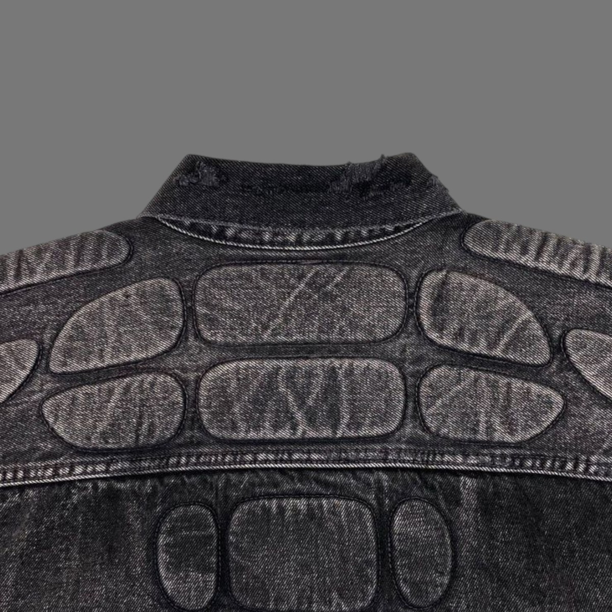 Size XXL - Padded Denim Jacket In Washed Grey Yeezy GAP