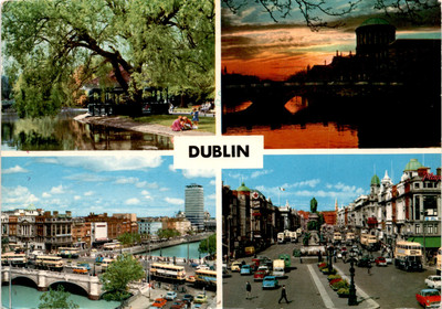 Dublin, Helens, John Hinde Studios, Sean O'Casey, James Joyce, Postcard