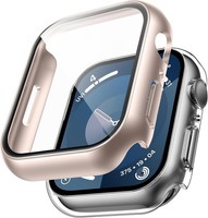 HüLle FüR Apple Watch Series 7-9 45Mm 360° StoßFest Mit 9H Displayschutz