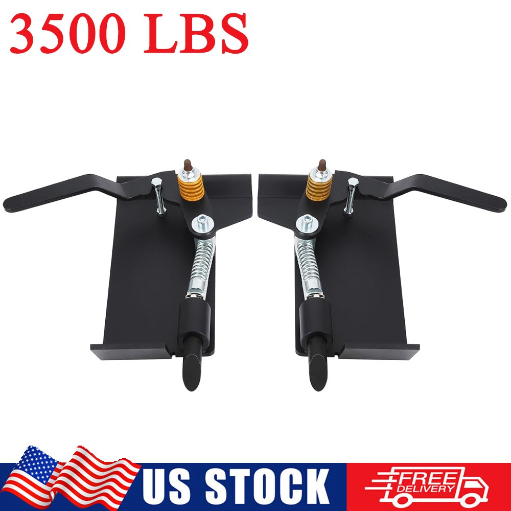 2x Weld On Skid Steer Quick Attach Conversion Adapter Quick Tach Latch Box Black