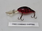 Vintage Pre Rapala Luhr Jensen Hot Lips 1/4oz 2" Crankbait Metallic Red Craw