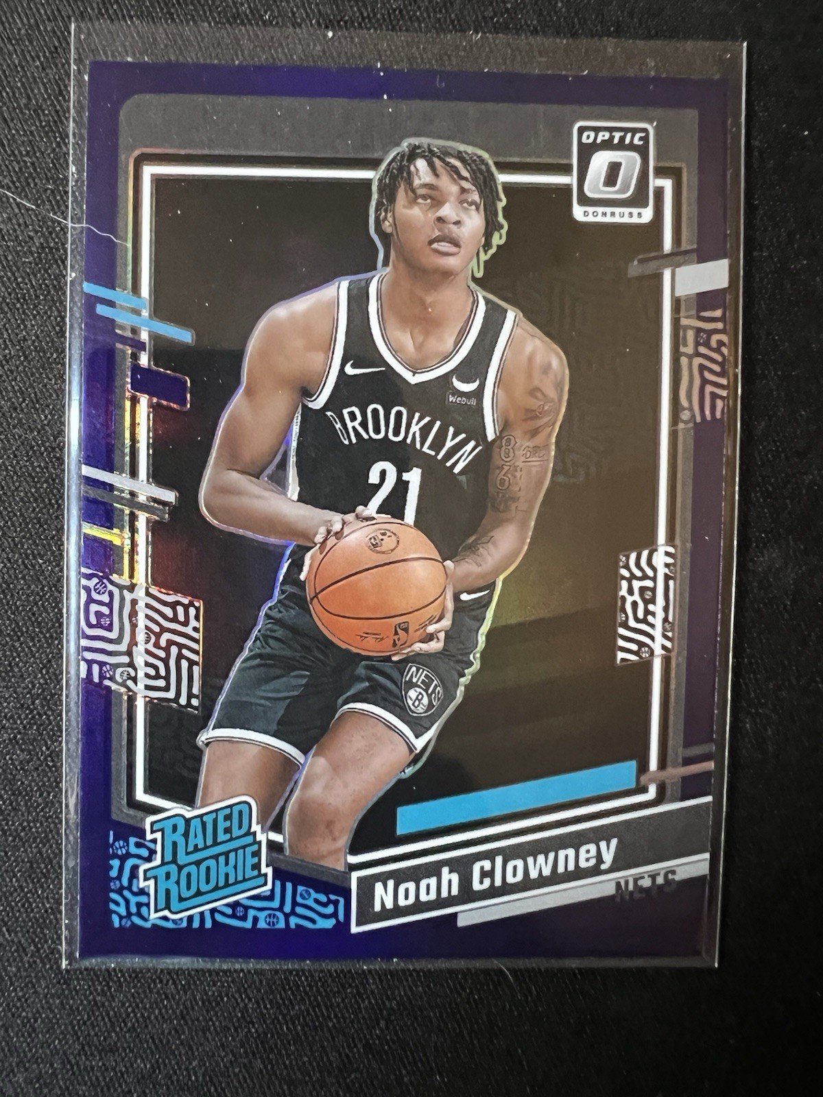 2023-24 Panini Donruss Optic - Rated Rookie Noah Clowney #205 Purple Prizm (RC)