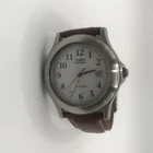 Vtg Mens Timex Indiglo Watch 35mm Brown Leather Strap and New Battery