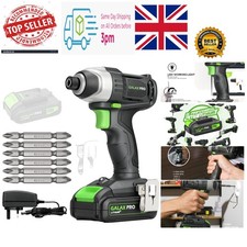 Lightweight Cordless 20V Impact Driver with Ergonomic Handle & 6 Bits Included