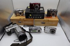 Digital Point and Shoot Cameras Nikon Sony Canon Lot Of 6 FOR PARTS