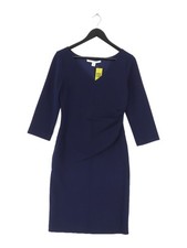 Diane von Furstenberg Bodycon Midi Dress UK8 in Blue