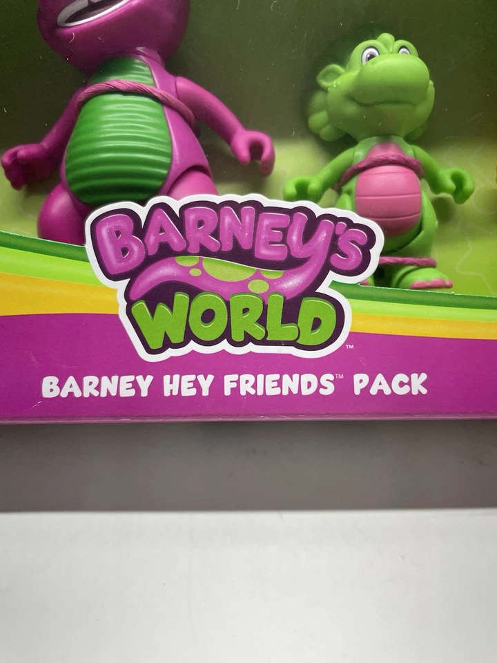 Barney's Hey Friends Pack Figura 3 Pulgadas Paquete de 4 Barney Baby Bop Billy & David Nuevo Foto 2 de 4