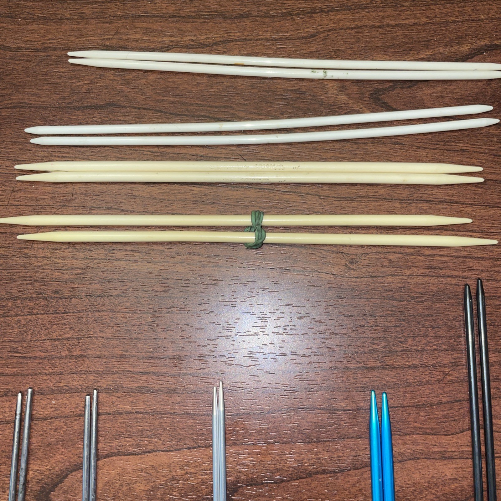  Lot of Double Point Knitting Needles Vintage Plastic Metal