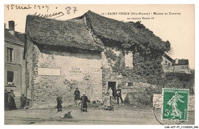 CAR-ACTP7-0502-87 - SAINT-YRIEIX - Maison du chantre ou coucha henri IV