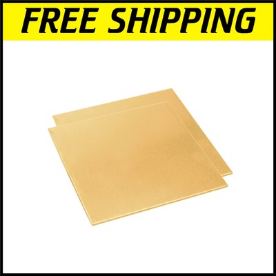 Durable 16 Gauge H62 Brass Plates for DIY Projects & Electrical Repairs - 2 Pcs