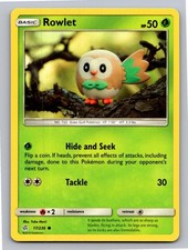 Rowlet 17/236 Common Cosmic Eclipse Pokemon Near Mint on eBay