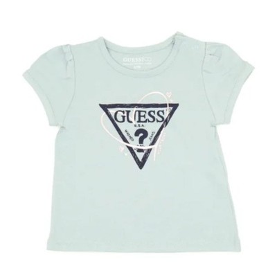 Guess Stretch Logo Triangle Heart Baby T-Shirt