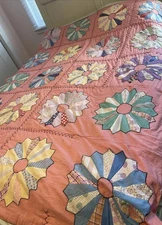 Quilt Vintage Dresden Plate handmade Double
