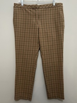 J. Jill Premium Bi-Stretch Ankle Pants Size 14 Check Preppy Pants