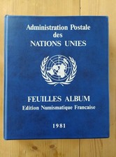 Nations-Unies timbre année 1980-81 Édition numinastique Française bloc drapeau..