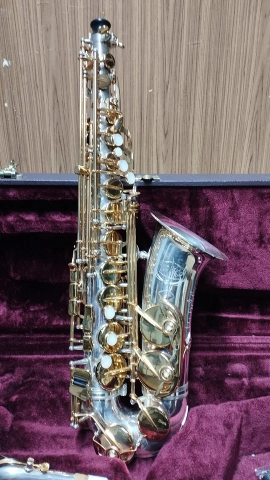 Sax Contralto Mib Jupiter Jas-869 Laccato Argento/Oro - Immagine 4 di 4