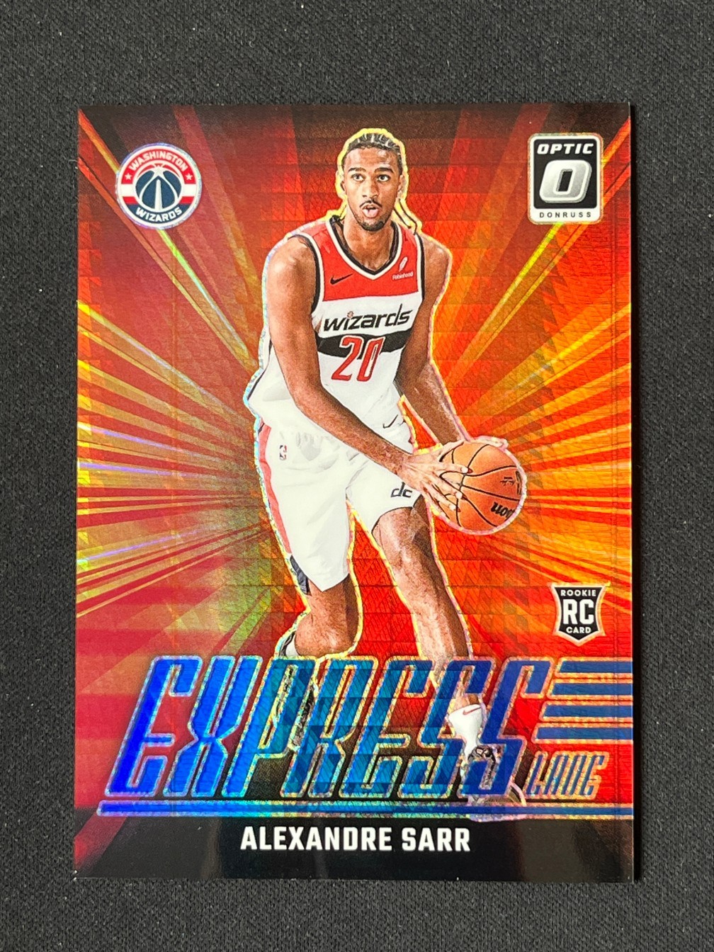 Alexandre Sarr 2024-25 Panini Donruss Optic RC Express Lane Blue Hyper /175 #11